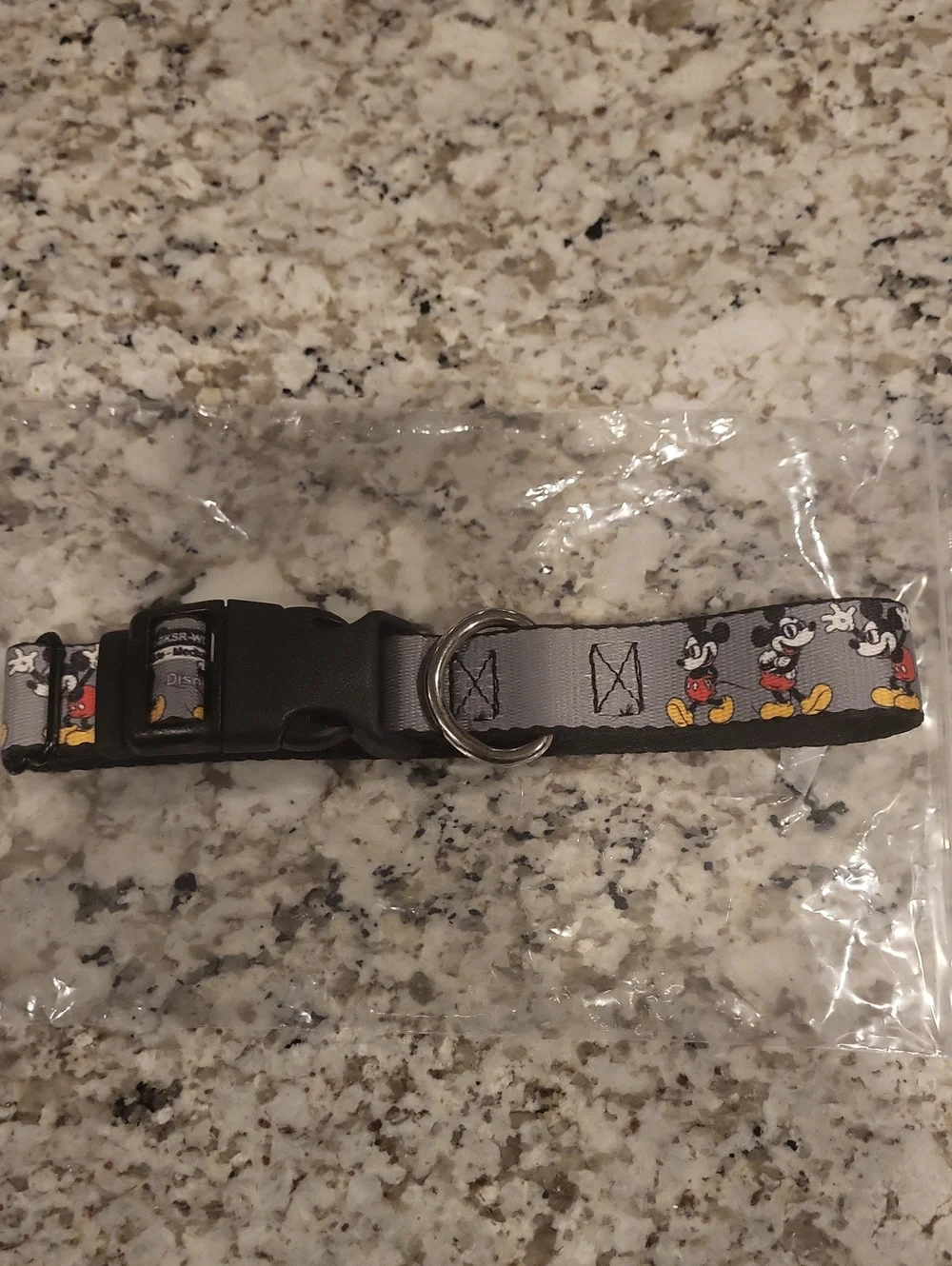 Disney Gray Mickey Mouse Adjustable Dog Collar